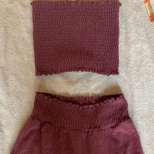 Bozzolo shorts and crop top loungewear set